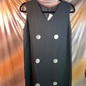 VINTAGE 1960’s black sheath dress big buttons. 38” chest. 38” waist. 200 ACE‎